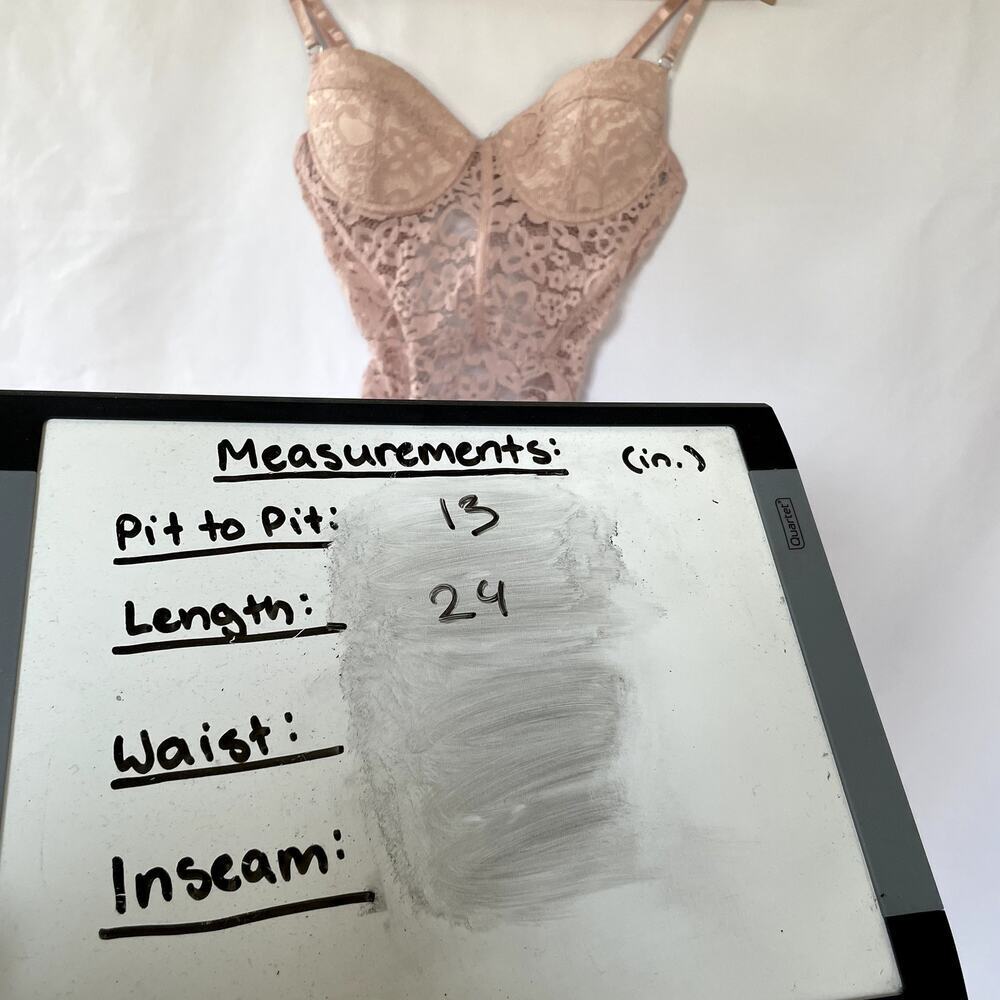Pink lace lingerie teddy padded cups full coverage women's size XS - Picture 6 of 6